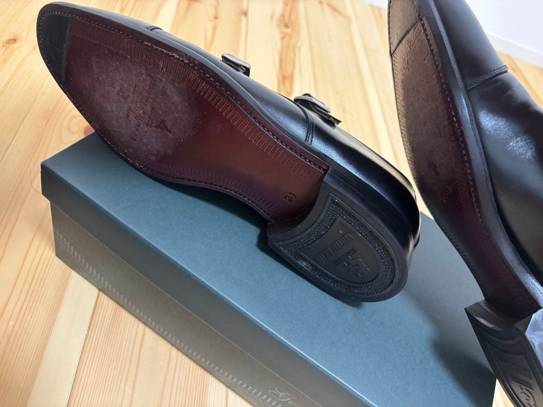 スコッチグレイン オデッサ 910BL ブラック　24cm ダブルモンク