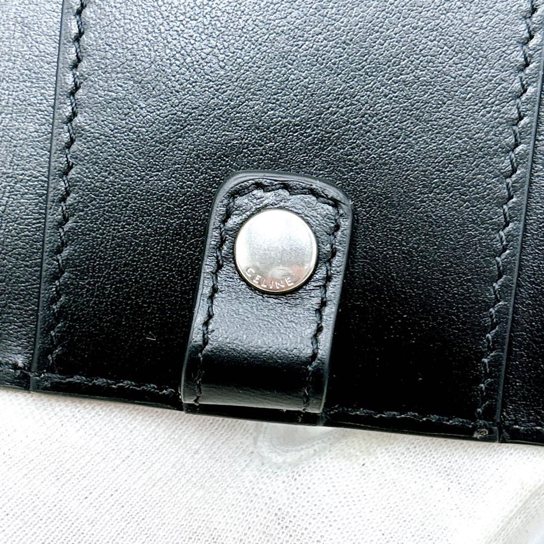 極美品＊ CELINE セリーヌ クロコ型押し レザー 6連キーケース ブラック
