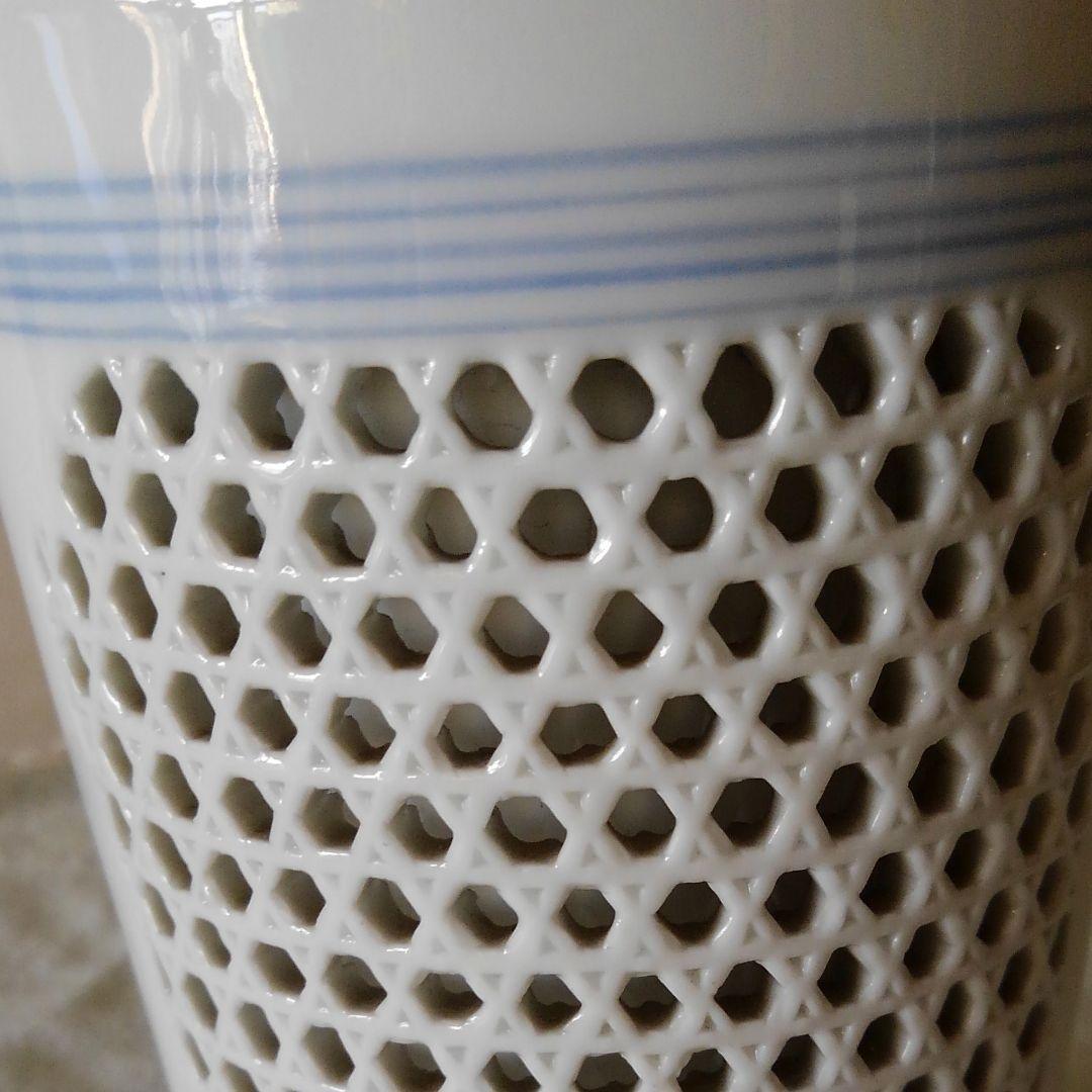 有田　杉原一壺作白磁手桶形花器