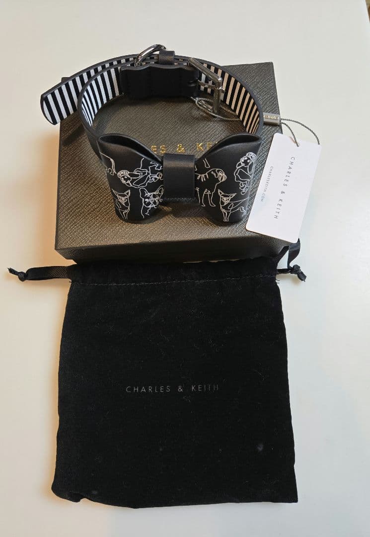 CHARLES & KEITH 犬用リボン首輪&リード