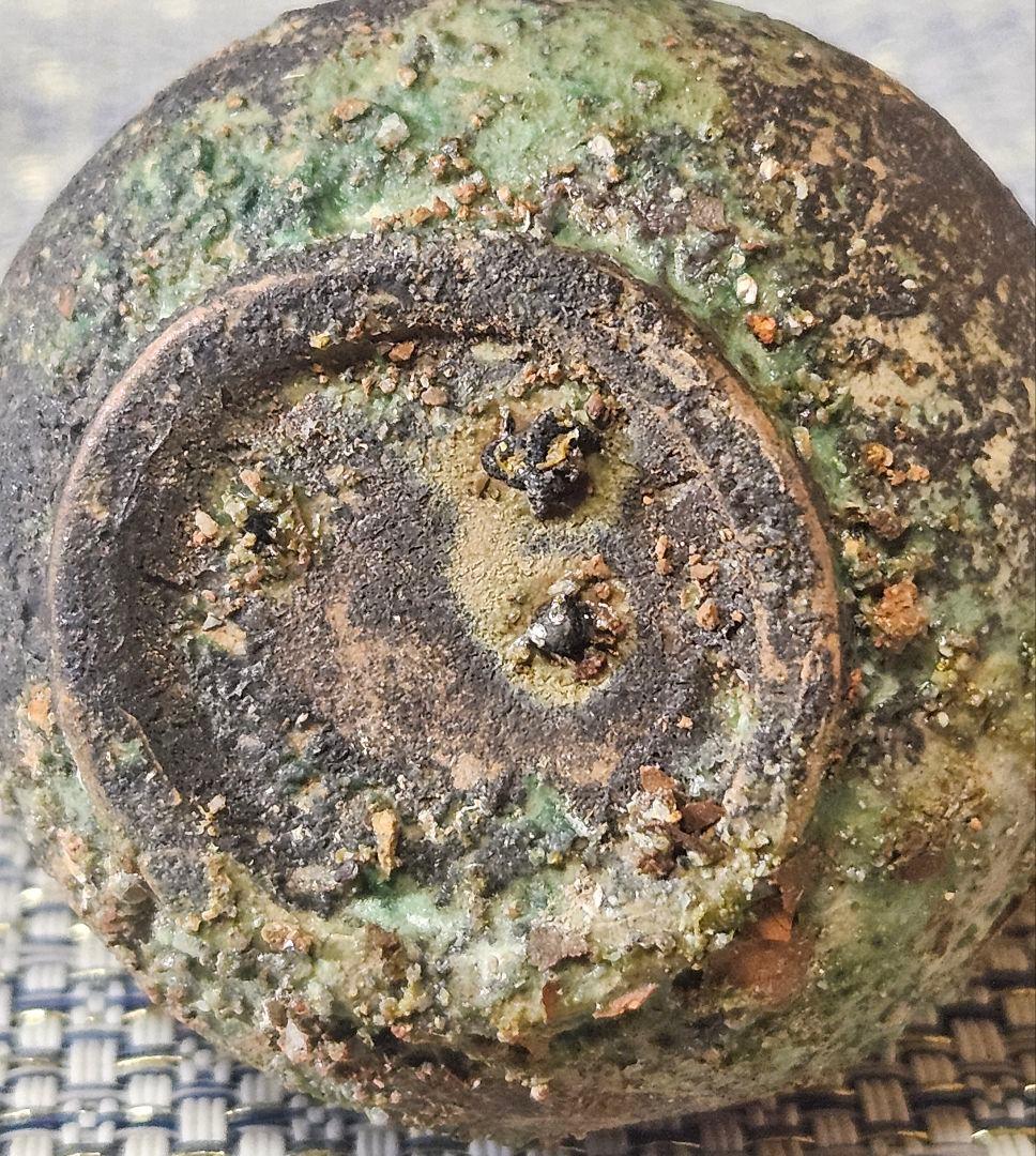 古代中国〜中国南方古陶磁器　中国古美術　漢時代　漢緑釉　瓢形小壺　鼻煙壺　古代壺