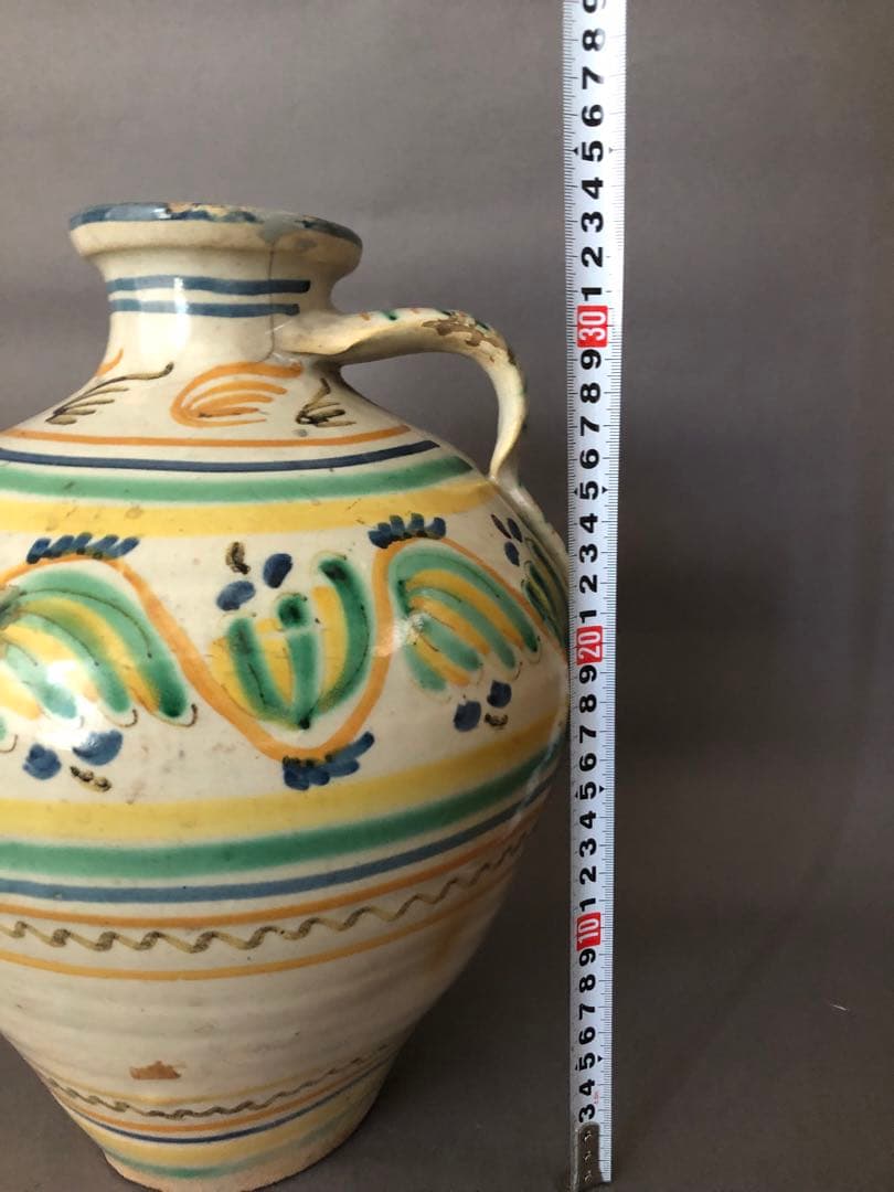 スペイン陶器　アンティーク　壺　水差し　ARZOBISPO