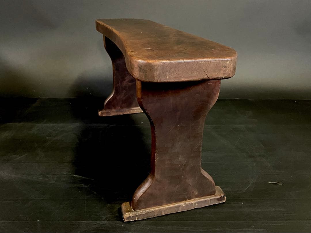 『母』 脇息 肘置 肘掛 木製 特大70cm 民藝 古民具 (E)