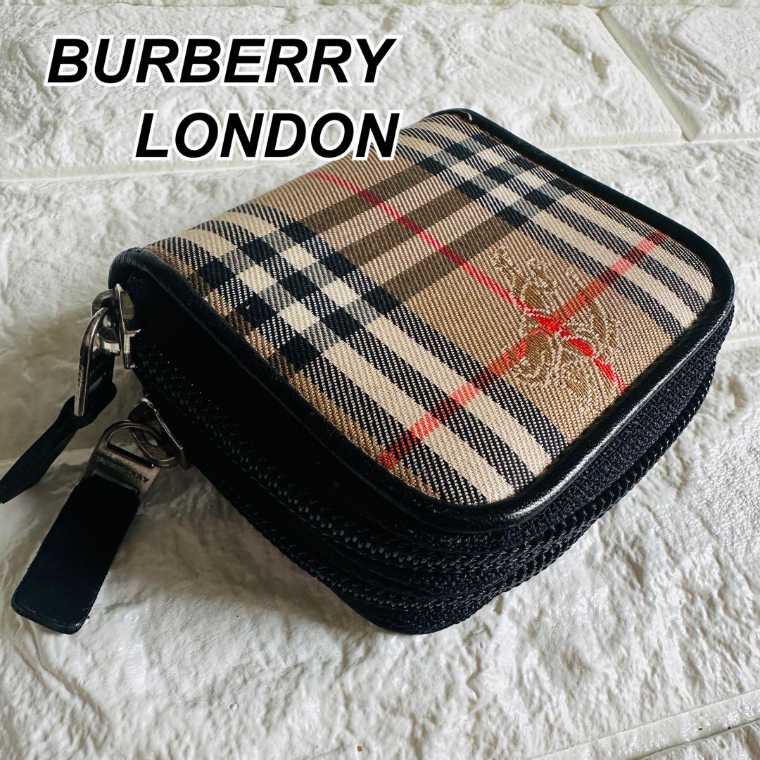 【美品】BURBERRY LONDON ノバチェック ケース 2層