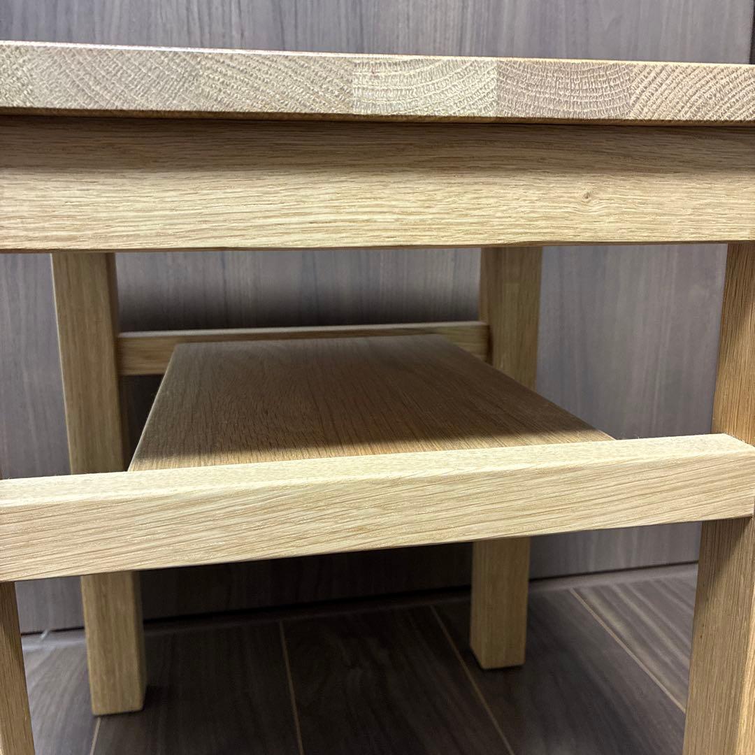 廃盤品　無印良品 オーク無垢材 サイドテーブル ベンチ