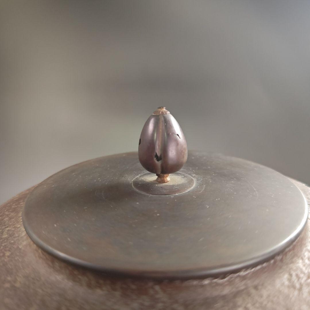 ウ240 茶釜『釜師　菊地正直』『鵬雲斎好写　遠山釜　鉄釜　共箱』茶道具