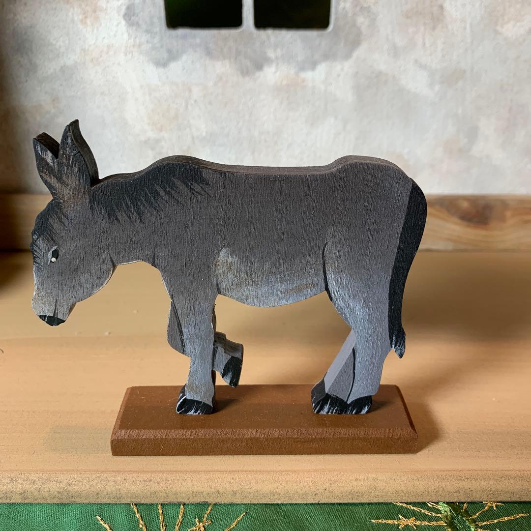 ドイツ製　木製人形　レアな大型のビンテージの手書きの￼可愛いクリッペ人形セット！