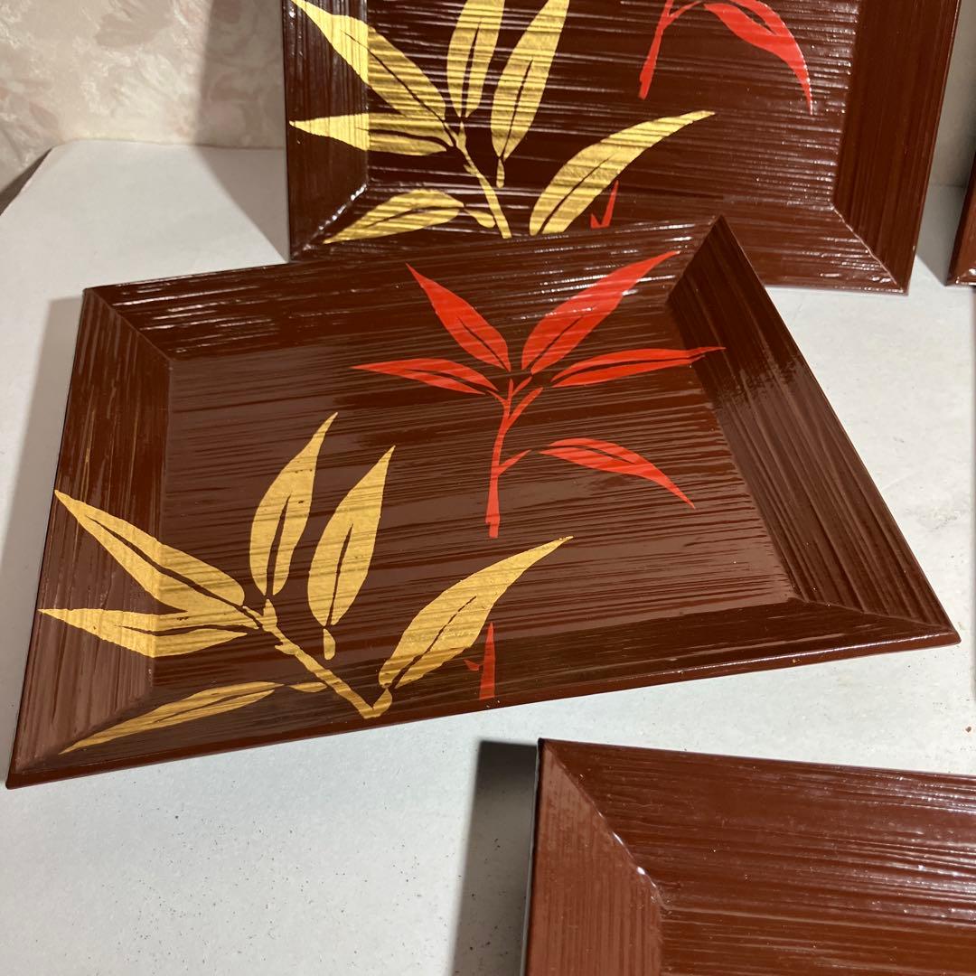 漆器お台（銘々皿５枚）