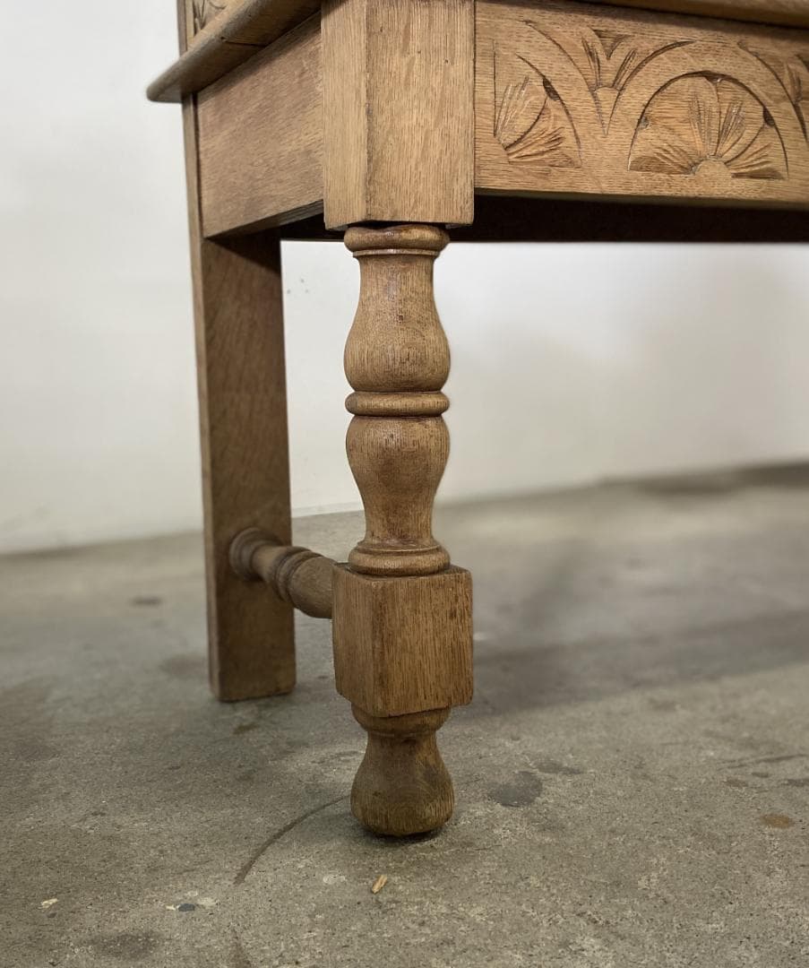 フランス アンティーク Carved Oak Hall Table テーブル