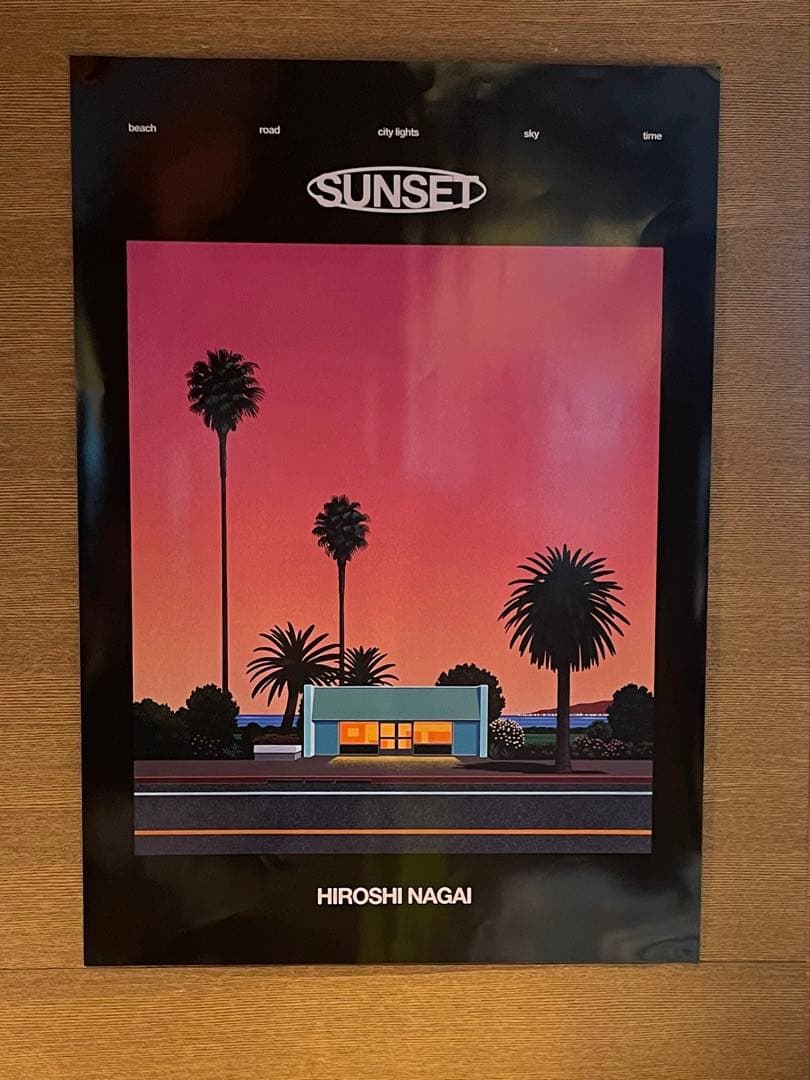 NAGAI HIROSHI 永井博　SUNSET ポスター　新品未使用