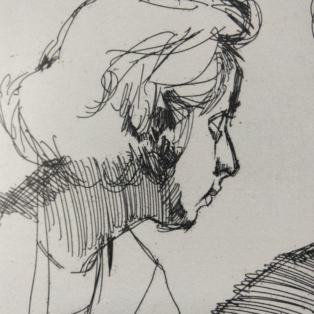 小磯良平 銅版画 エッチング 女のプロフィール