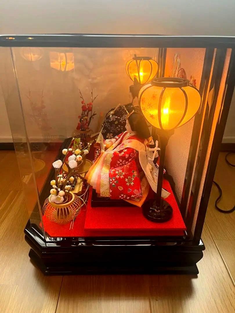 u.h 様　雛人形 二人 親王飾りアクリルケース ひな祭り ひな人形