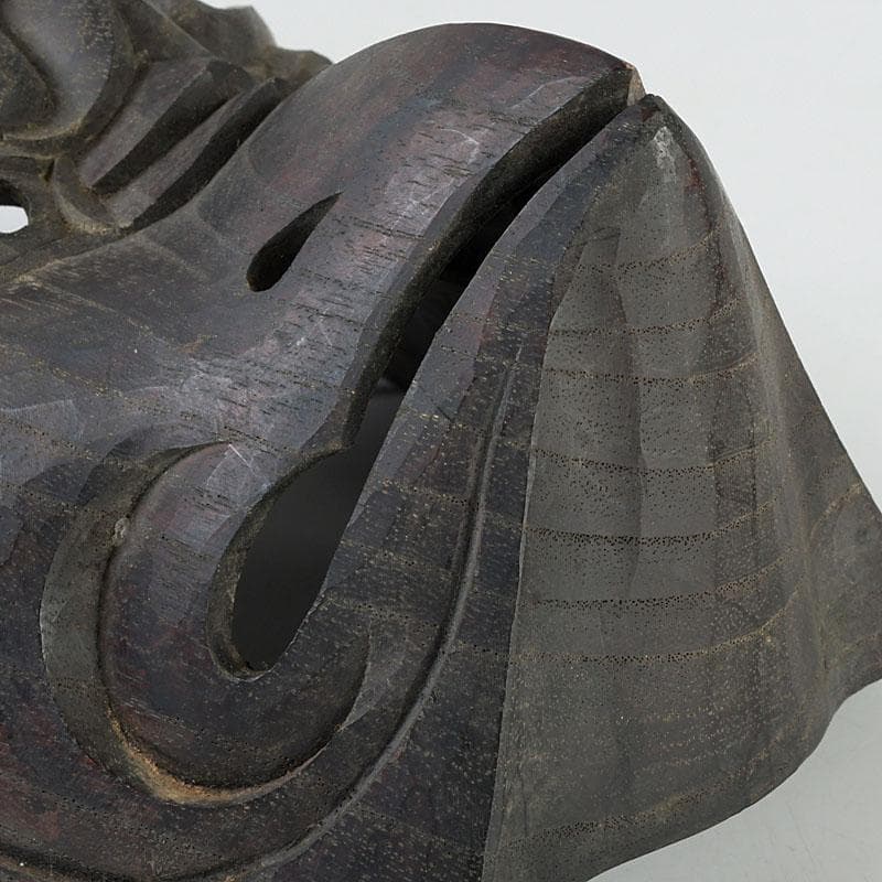 時代木彫面　能面　烏天狗　獣面　神楽面　M　9597