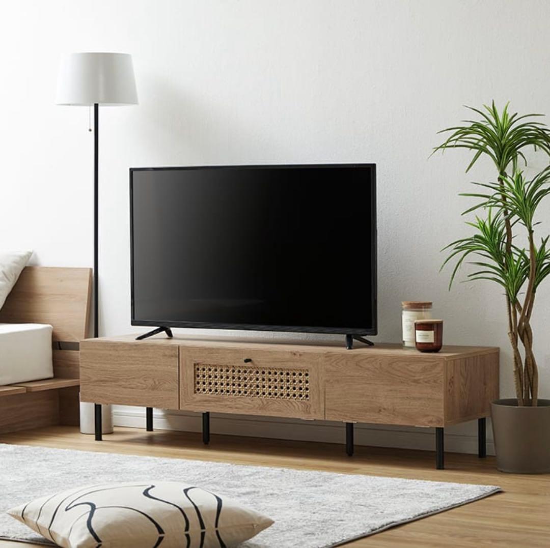 LOWYA テレビ台 ラタン 140cm幅