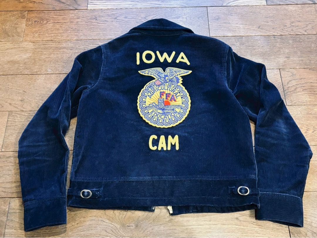 美品ヴィンテージ FFAジャケットコーデュロイジャケットネイビーサイズ34