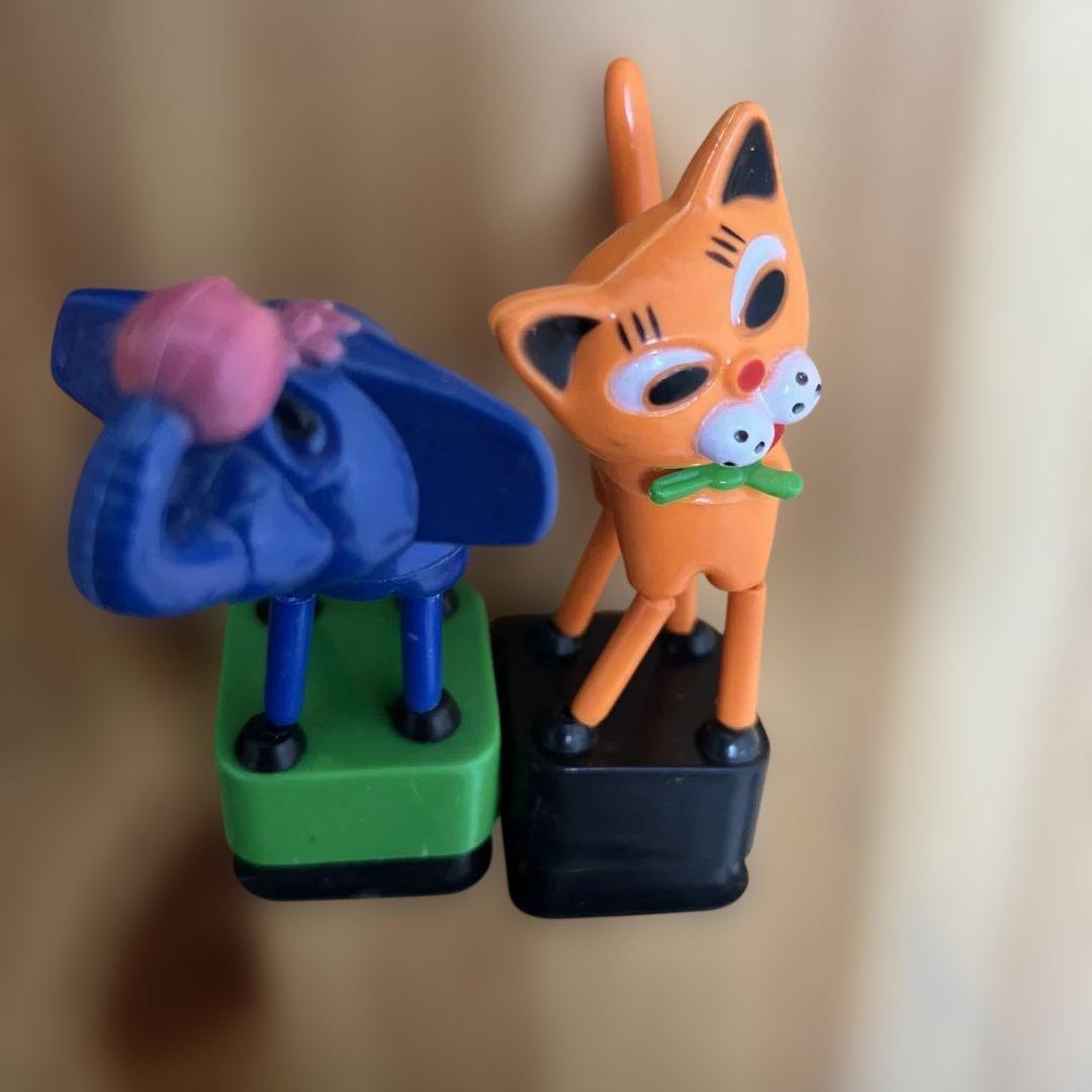 プッシュトイ　プッシュパペット　レトロ　8体セット