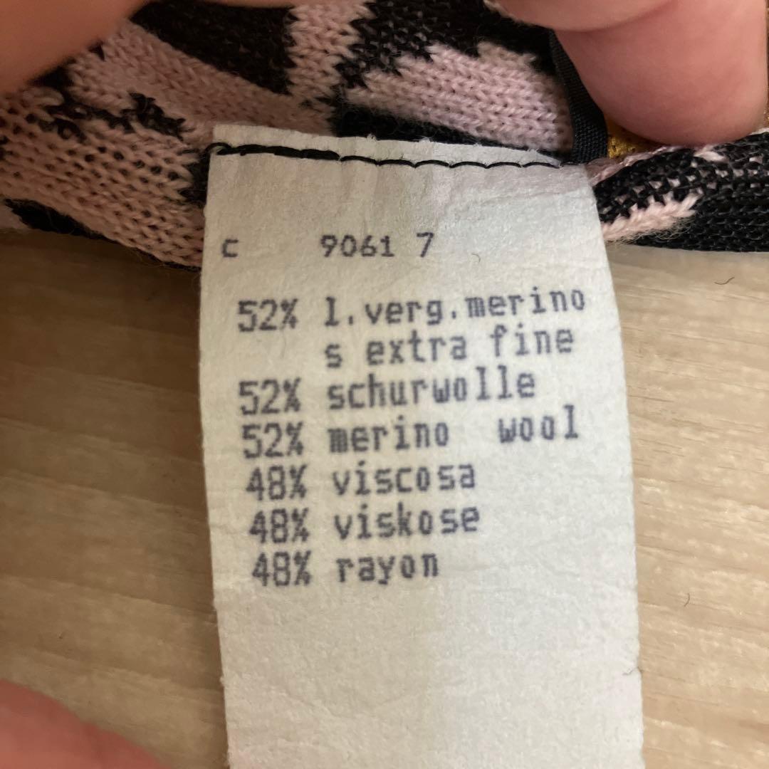 FENDI ニット帽　ピンク×黒