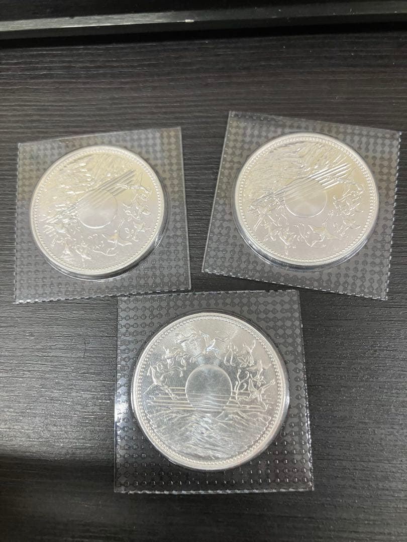 日本 銀製 3枚セット　壱万円銀貨