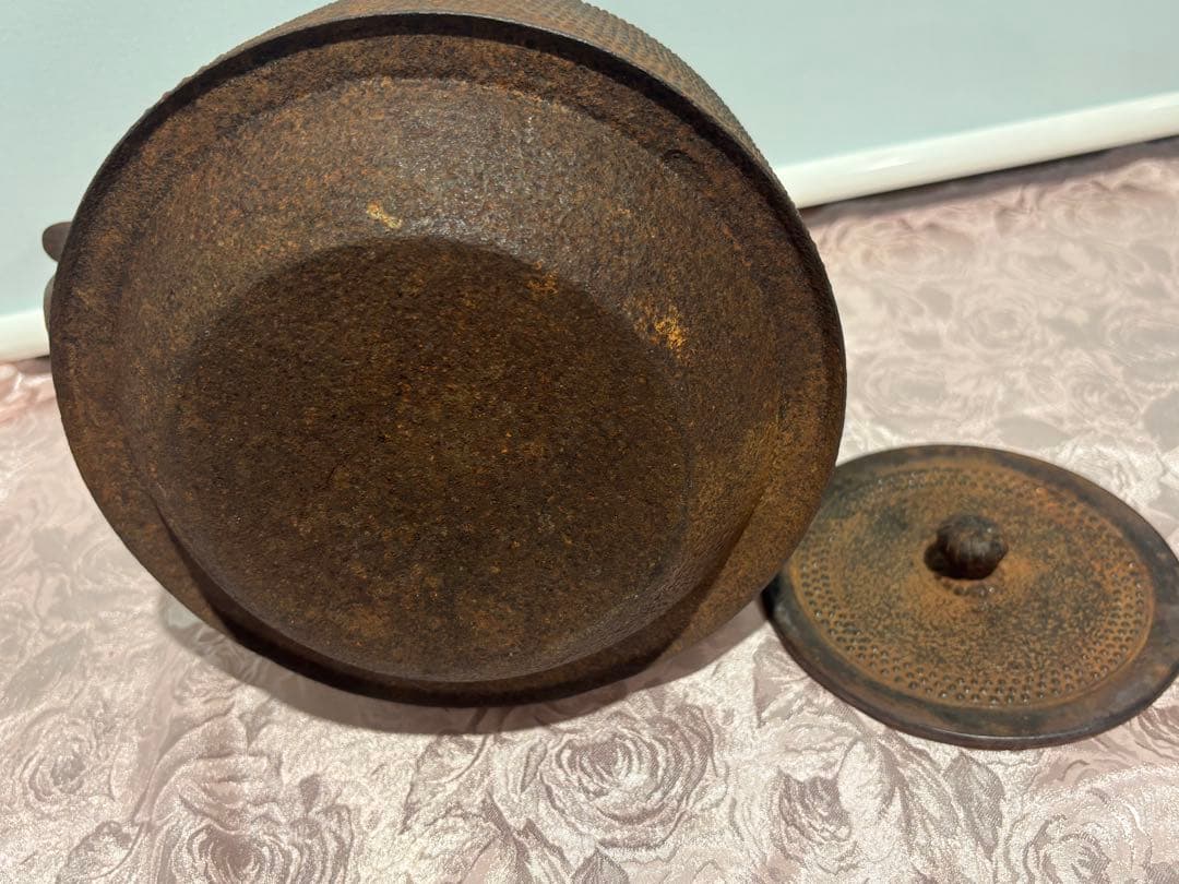茶道具/鉄瓶/煎茶道具/茶器/鉄製/古董品/鉄瓶/工芸品（724)