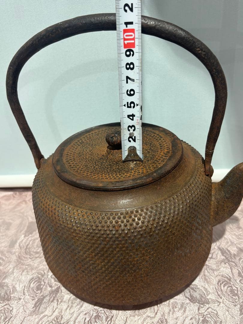 茶道具/鉄瓶/煎茶道具/茶器/鉄製/古董品/鉄瓶/工芸品（724)