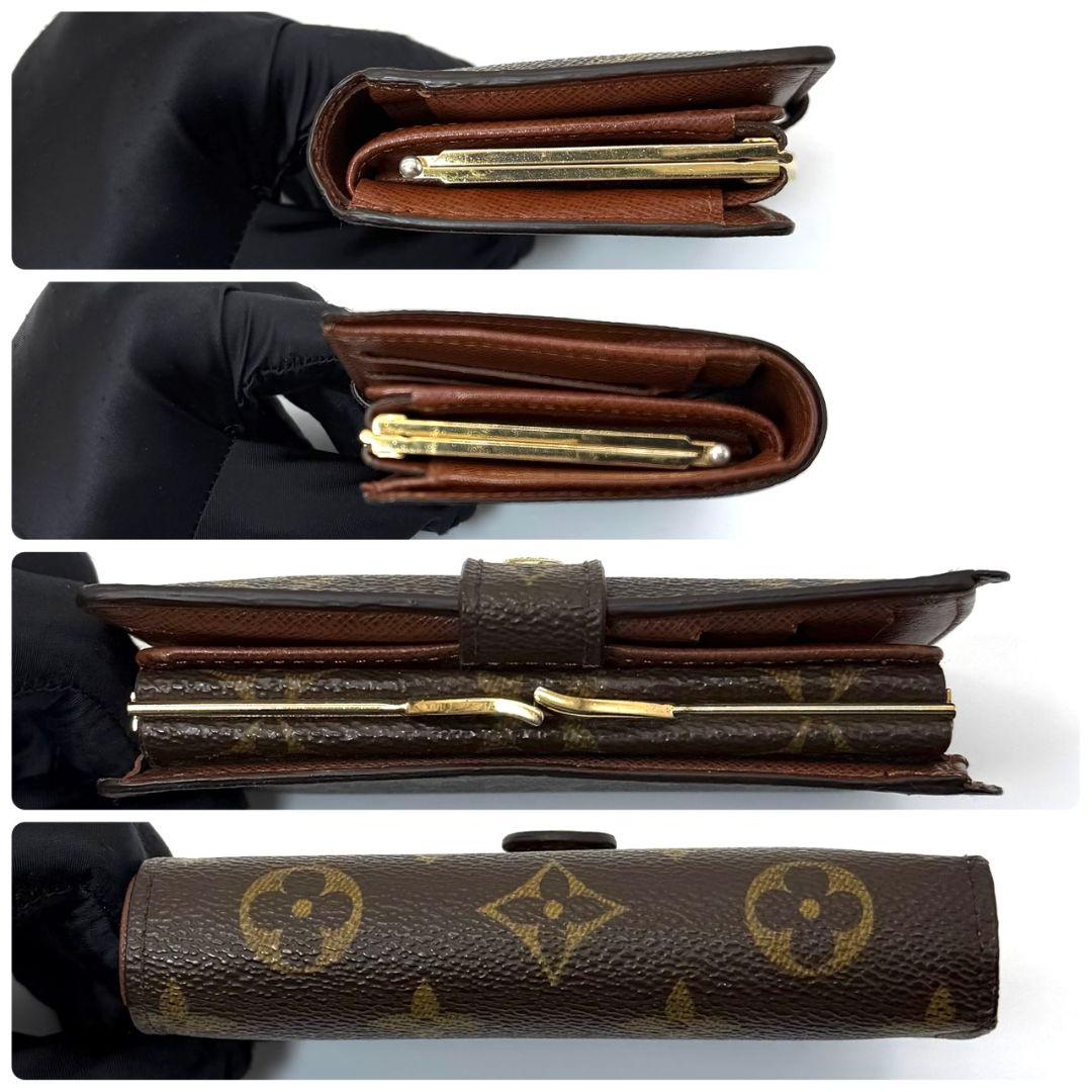 良品 ルイヴィトン モノグラム ポルトモネ ビエ ヴィエノワ がま口 財布 茶