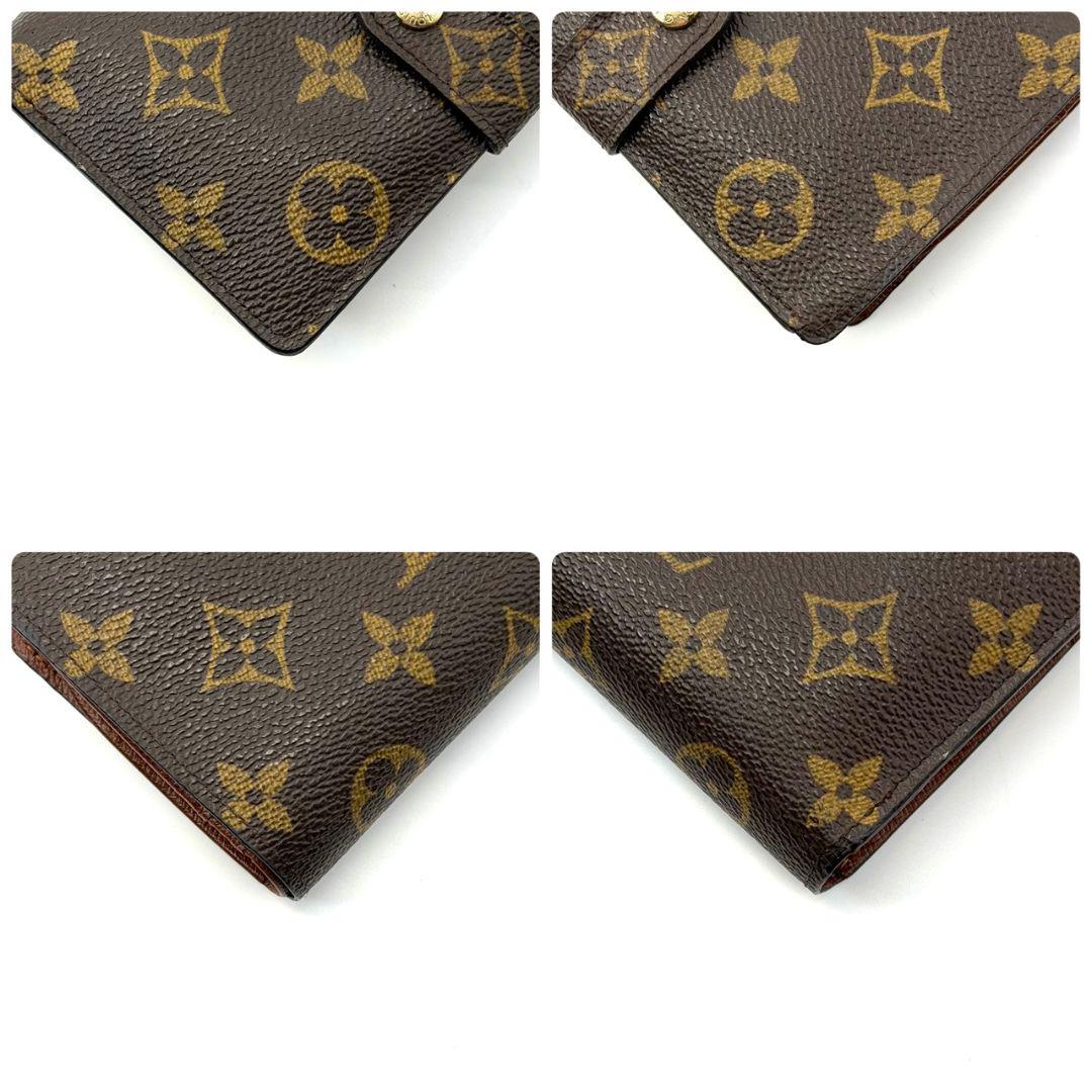 良品 ルイヴィトン モノグラム ポルトモネ ビエ ヴィエノワ がま口 財布 茶