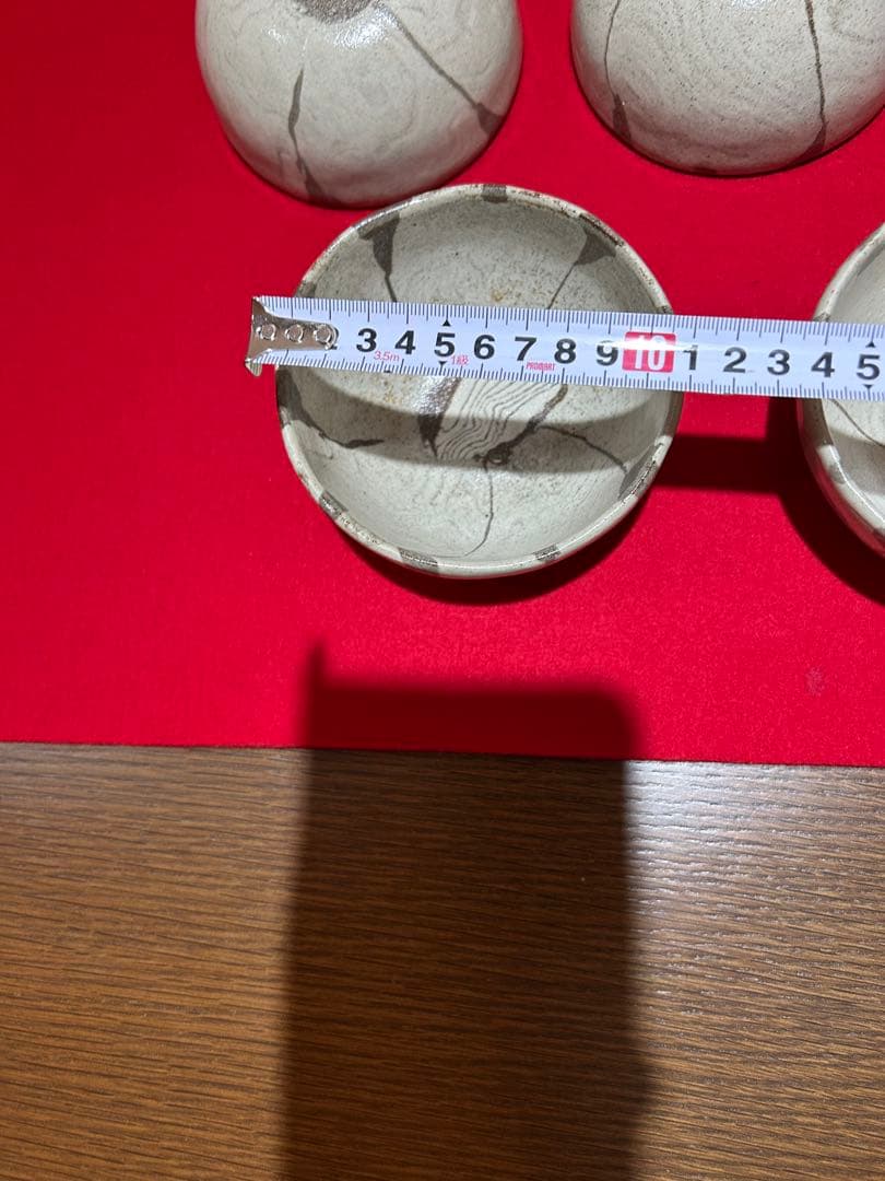 人間国宝 松井康成　練上椀　小鉢5客共　箱あり