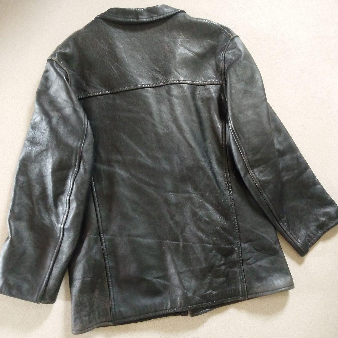 希少70s Vintage フランス軍 カーコート レザージャケット ミリタリー