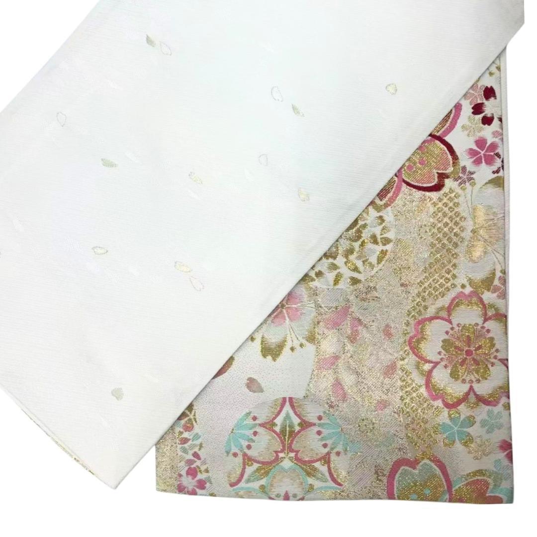 ※【美品】 振袖セット 成人式 正絹 古典柄 振袖 ピンク *131 ●