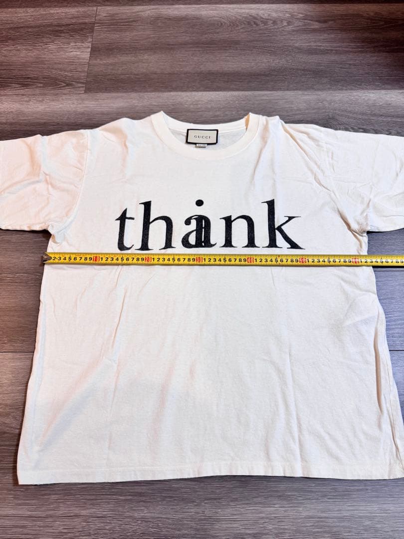 thankプリント Tシャツ gucci