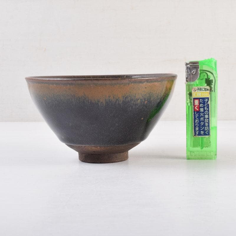 中国　南宋　建窯　兎毫盞　禾目天目茶碗　V　8955