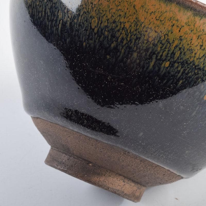 中国　南宋　建窯　兎毫盞　禾目天目茶碗　V　8955