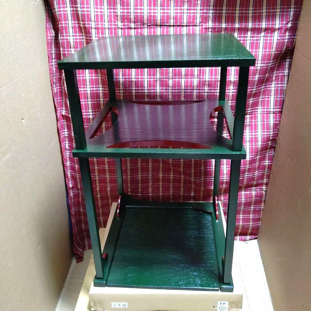 糸巻棚、青漆爪紅、桐製、ちか11番