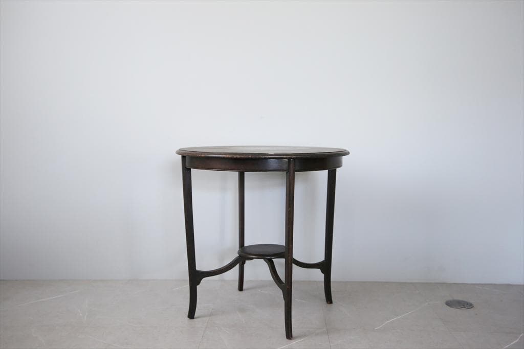 英国アンティーク木製サイドテーブル/オケージョナル/ウィンドウ机/(79-109