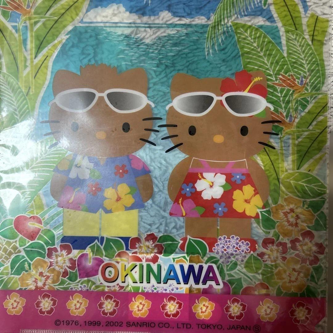 未使用 ハローキティ A4 クリアファイル 日焼けキティ 沖縄限定 2002