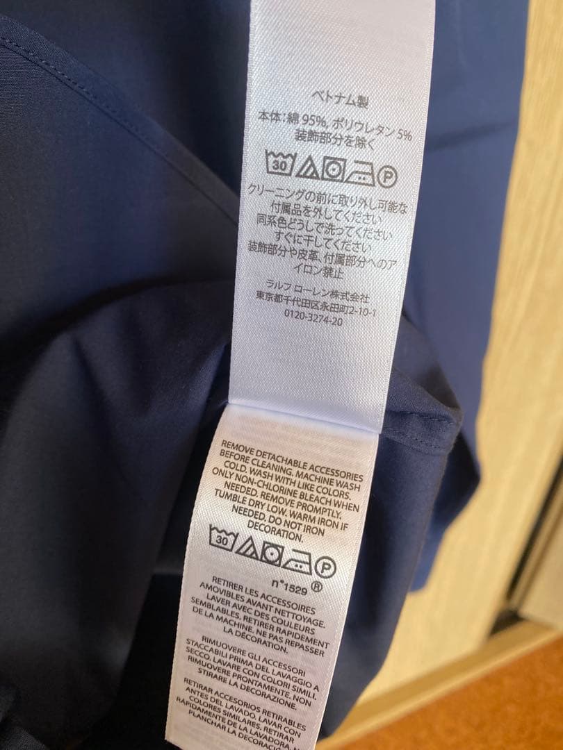新品タグ付きPolo Ralph Lauren ネイビー長袖シャツ サイズ2