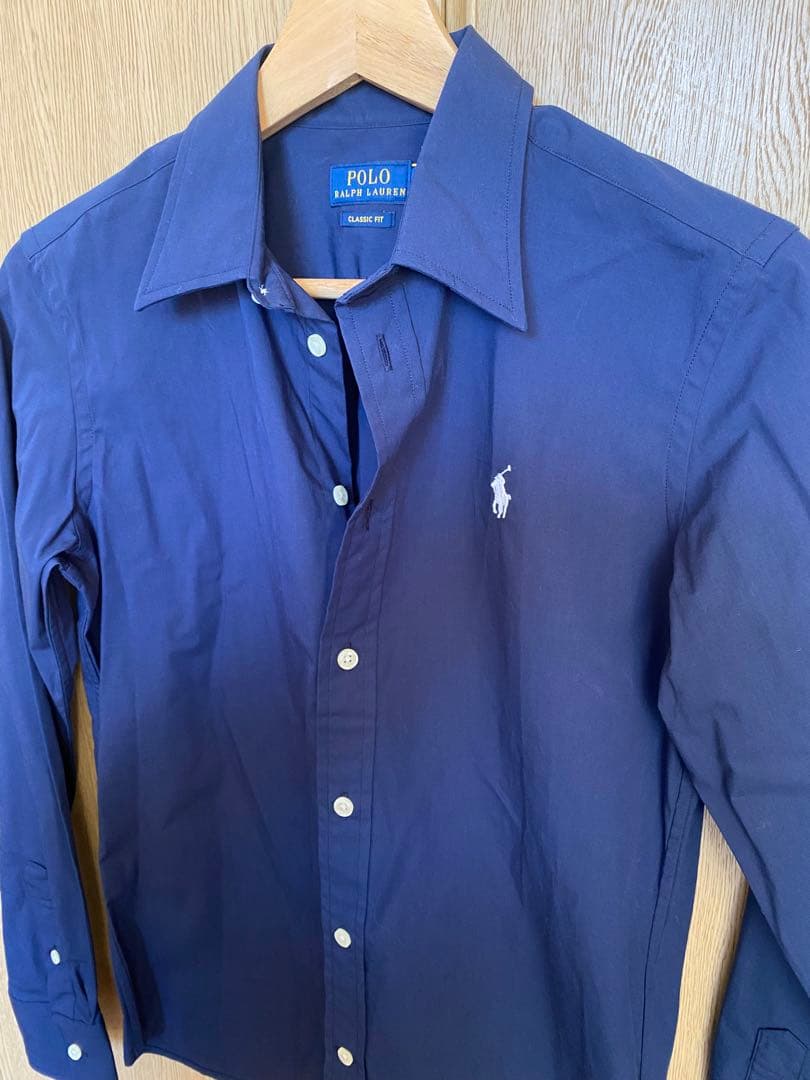 新品タグ付きPolo Ralph Lauren ネイビー長袖シャツ サイズ2