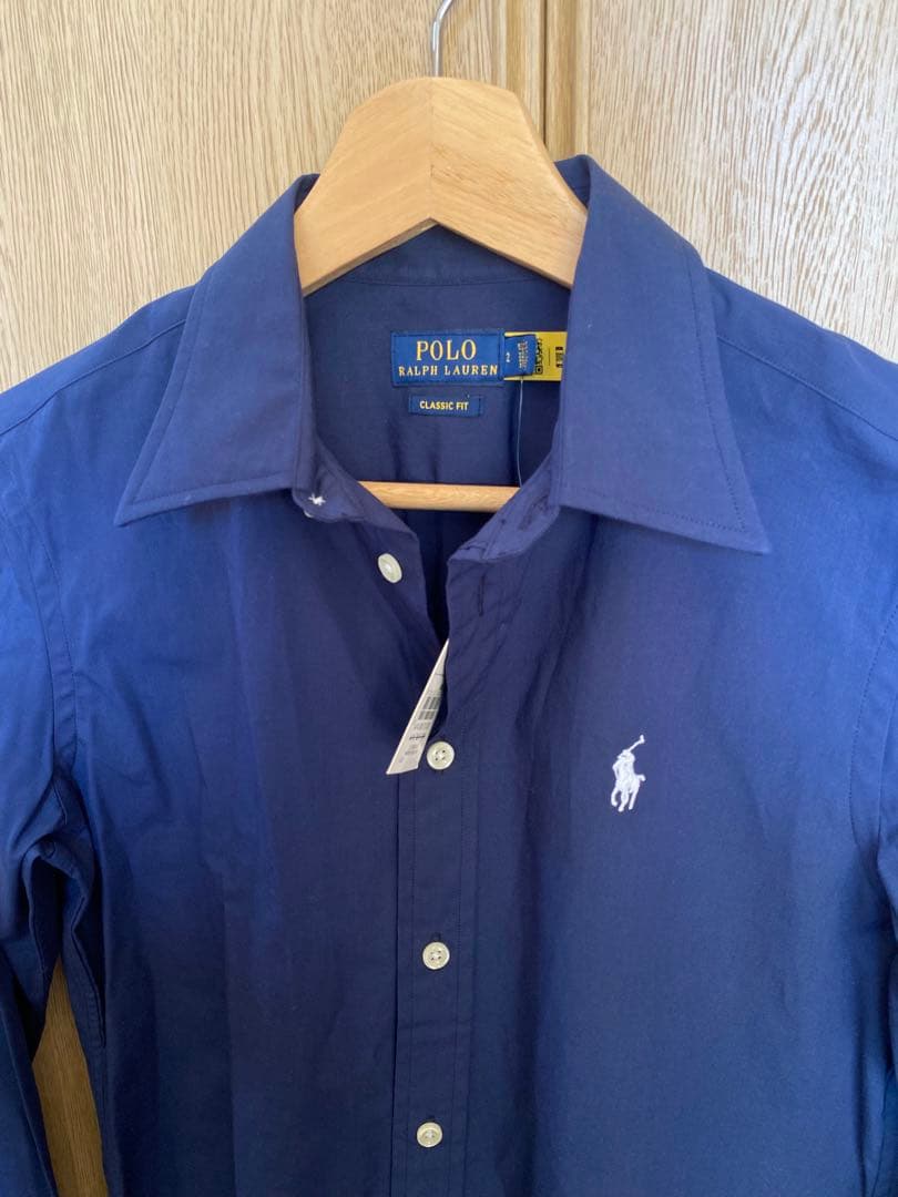 新品タグ付きPolo Ralph Lauren ネイビー長袖シャツ サイズ2