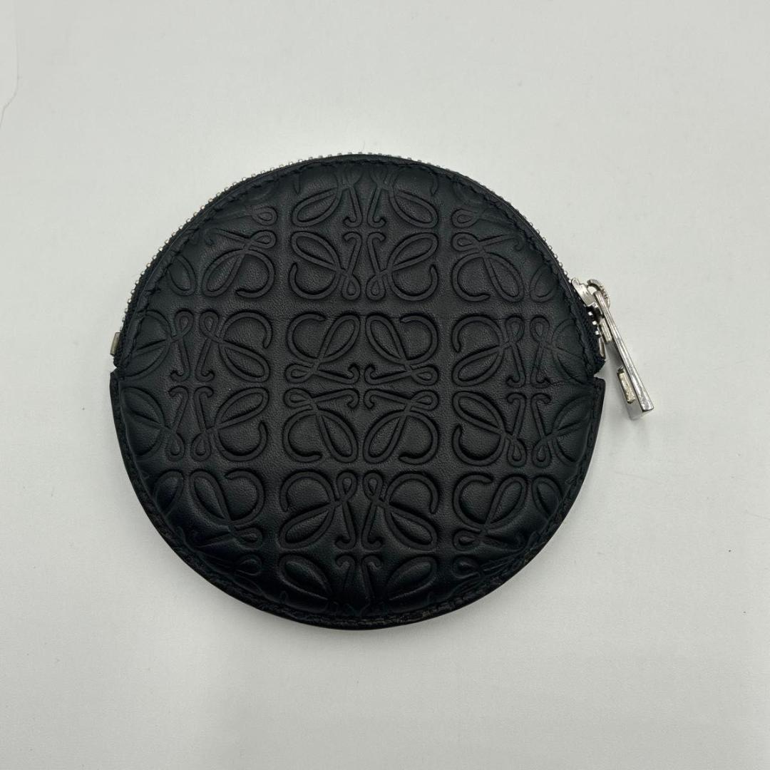 美品 LOEWE ケース クッキー リピートアナグラム レザー ブラック