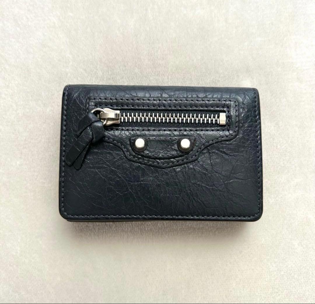 バレンシアガ 三つ折り財布 クラシックミニ グレー