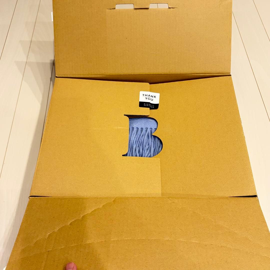 【新品】カシミア バーニーズニューヨーク マフラー ライトブルー ストール