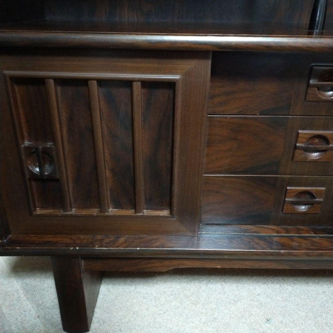 配送無料（たのメル便）　サイドボード　昭和レトロ　ブラウン　引取りも可能