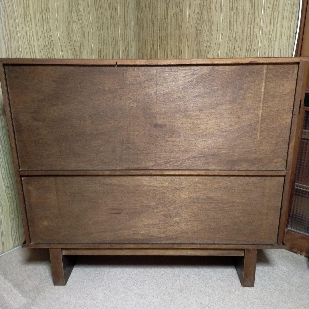 配送無料（たのメル便）　サイドボード　昭和レトロ　ブラウン　引取りも可能
