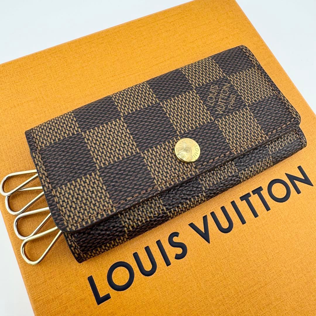 【極美品】ルイヴィトン ミュルティクレ4 キーケース 4連 ダミエ・エベヌ