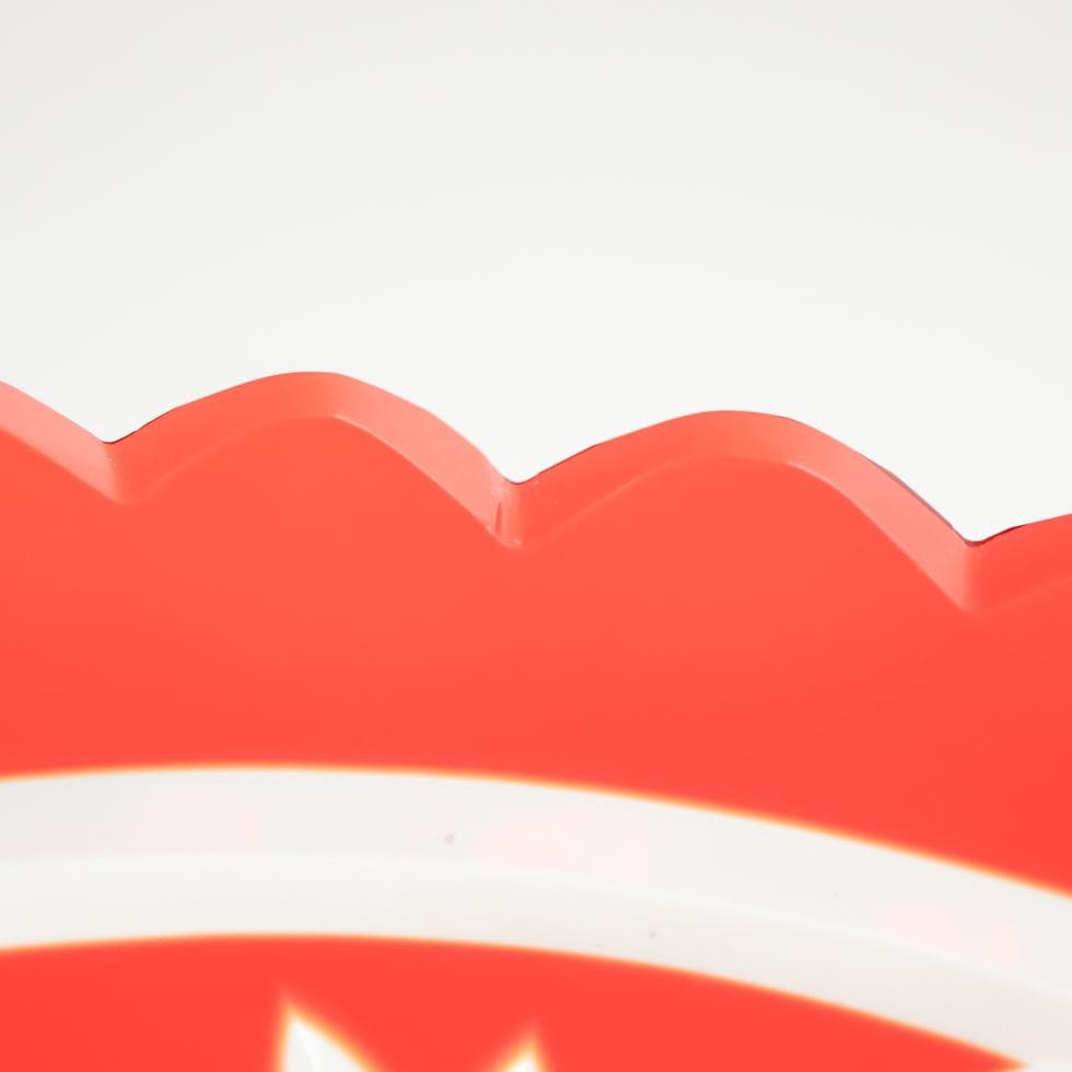 ボヘミアガラス 朱色 ボウル 32cm 花生け