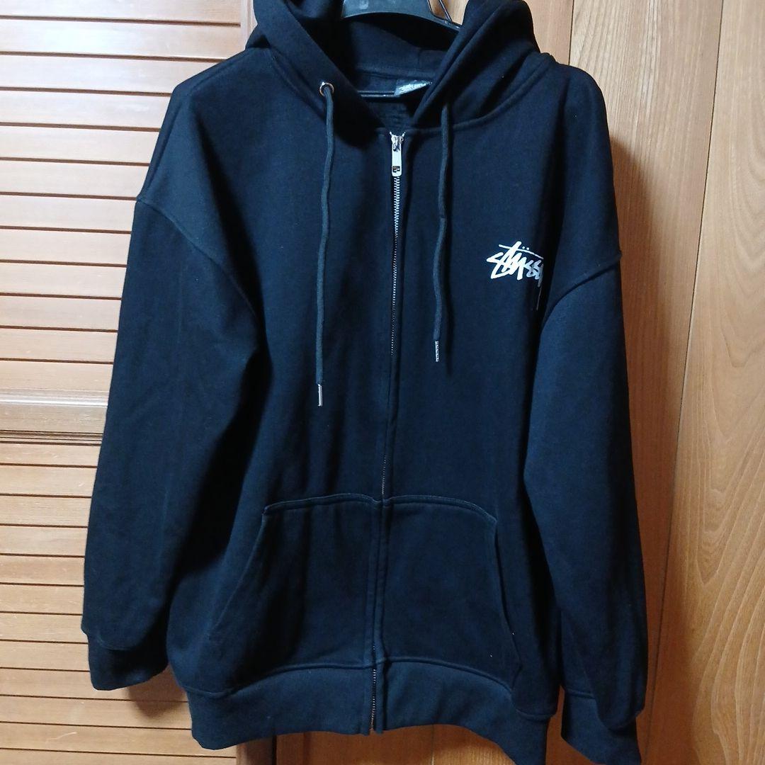 Stüssy ブラック フルジップパーカー M