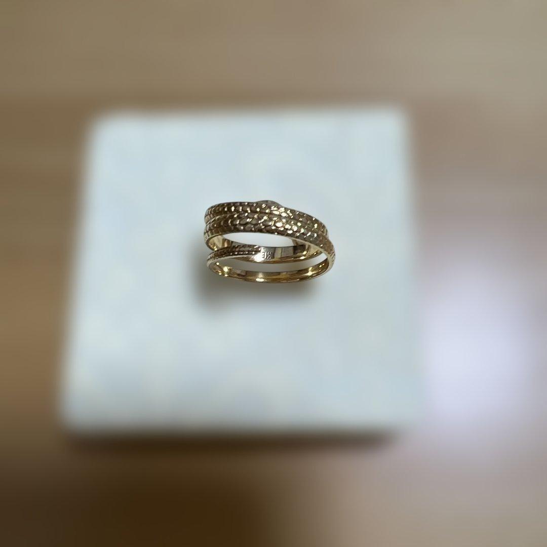 K18YG蛇ウェーブ型 リング