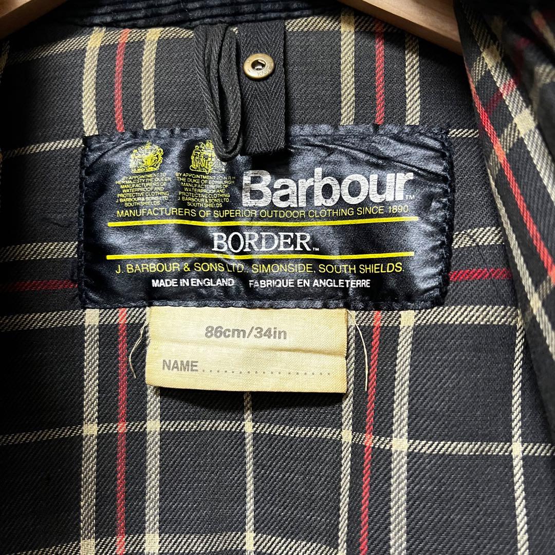 80s バブアー border オイルドジャケット ユーロヴィンテージ