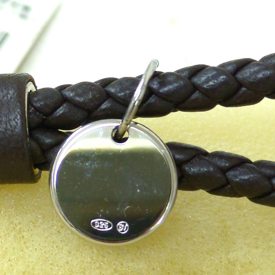 ボッテガヴェネタ レザー スマートフォンストラップ ブラウン シルバー925