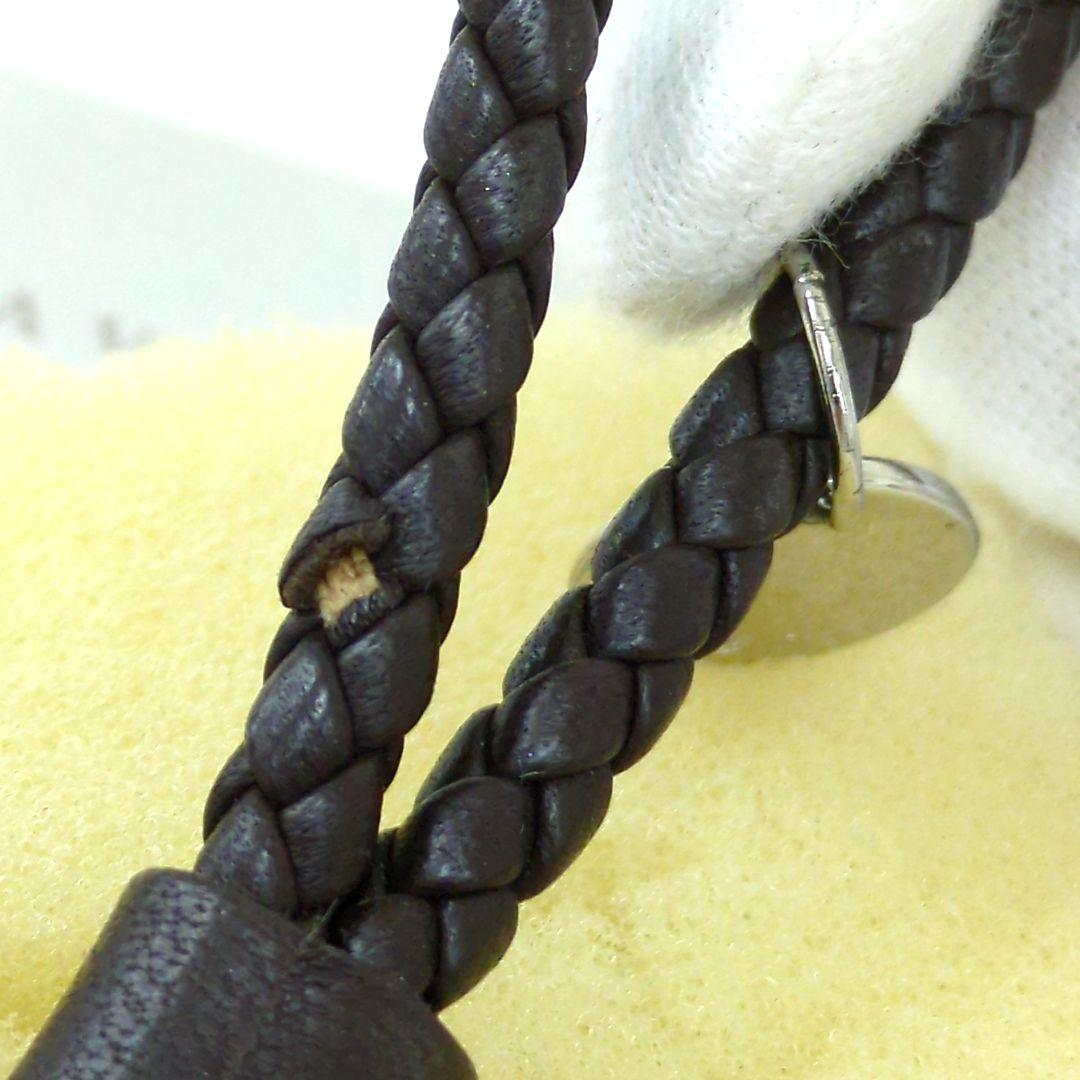 ボッテガヴェネタ レザー スマートフォンストラップ ブラウン シルバー925